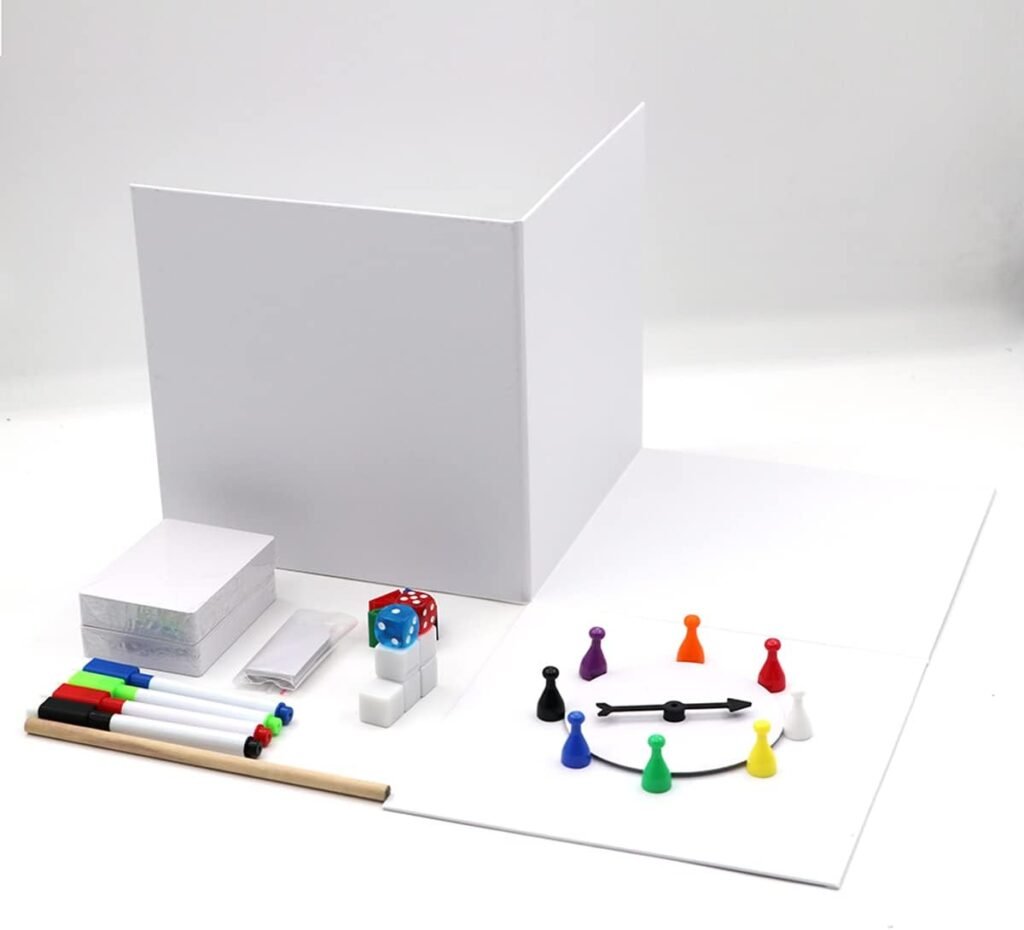 Blank Board Game Kits Make Your Own Personality Games Creative DIY Board Game Set with Blank Board and Accessories