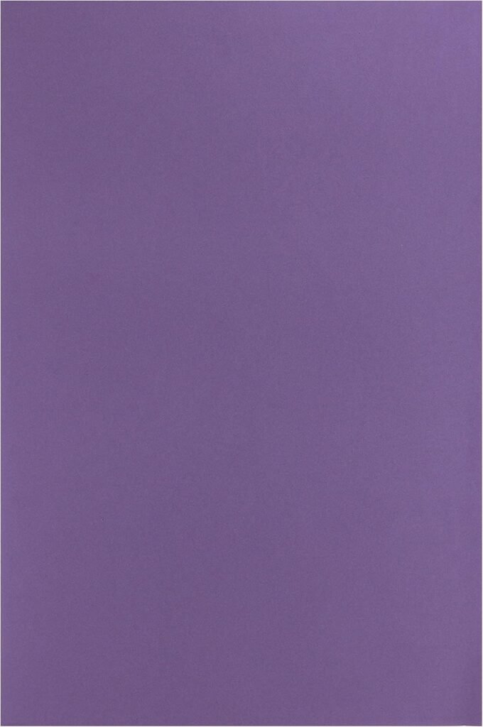 Hygloss Sheets Colorful Foam for DIY Arts  Craft, 12” x 18”, Purple, 10 Piece